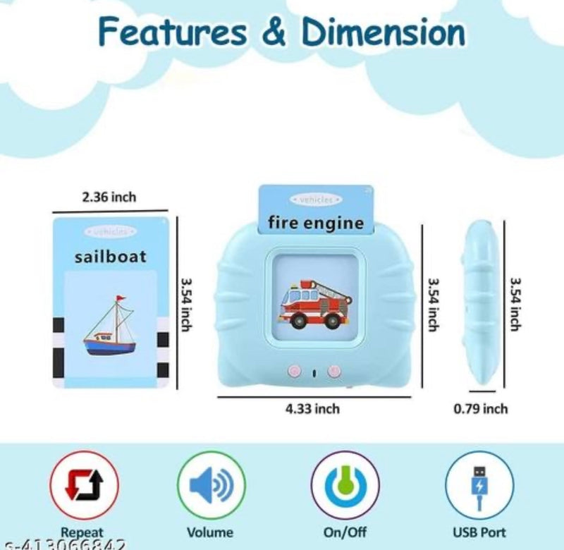 Toys Educational learning Talking flash Cards For 2-4 Years Kids
